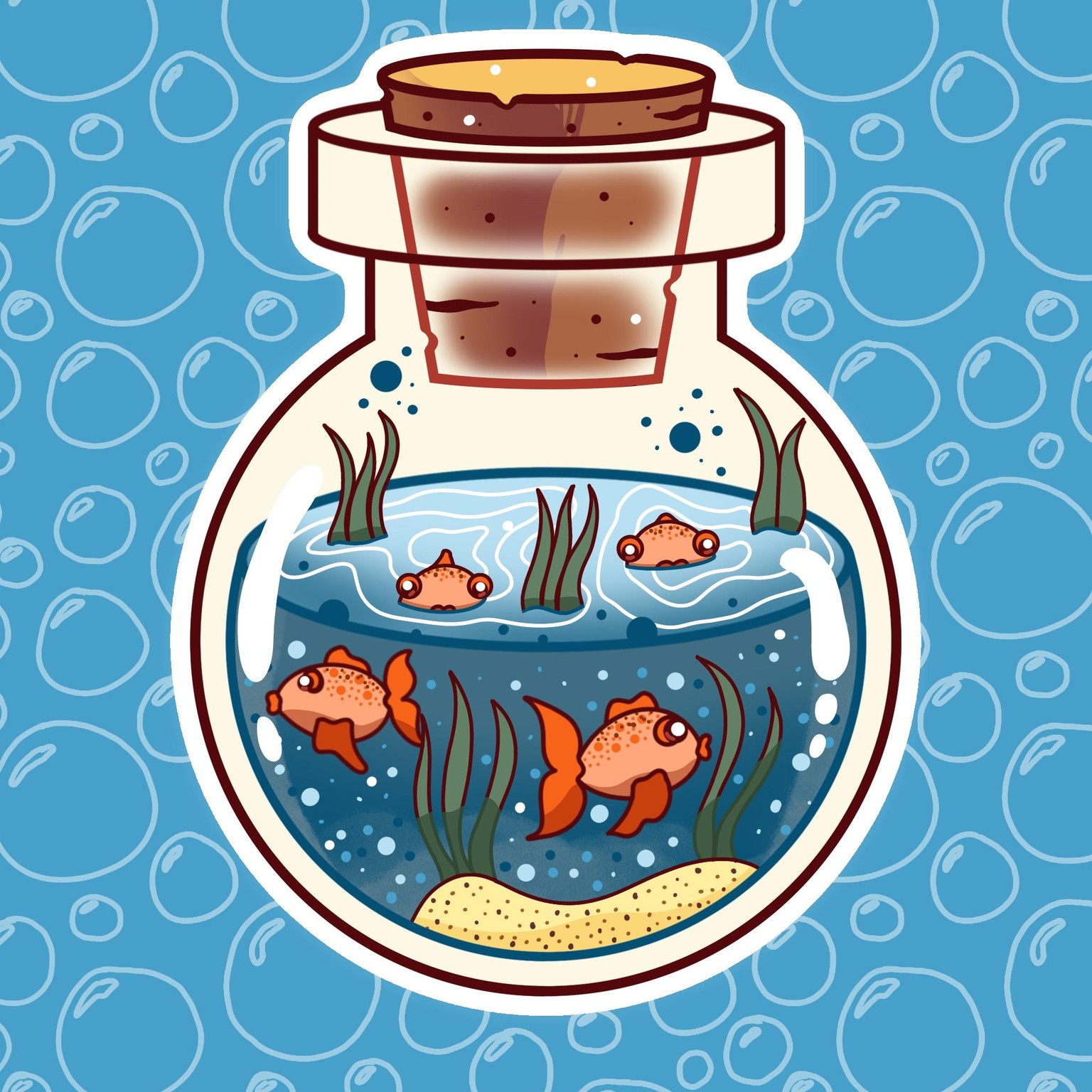 Cute Aquatic Animals in Bottles - image 2 - student project