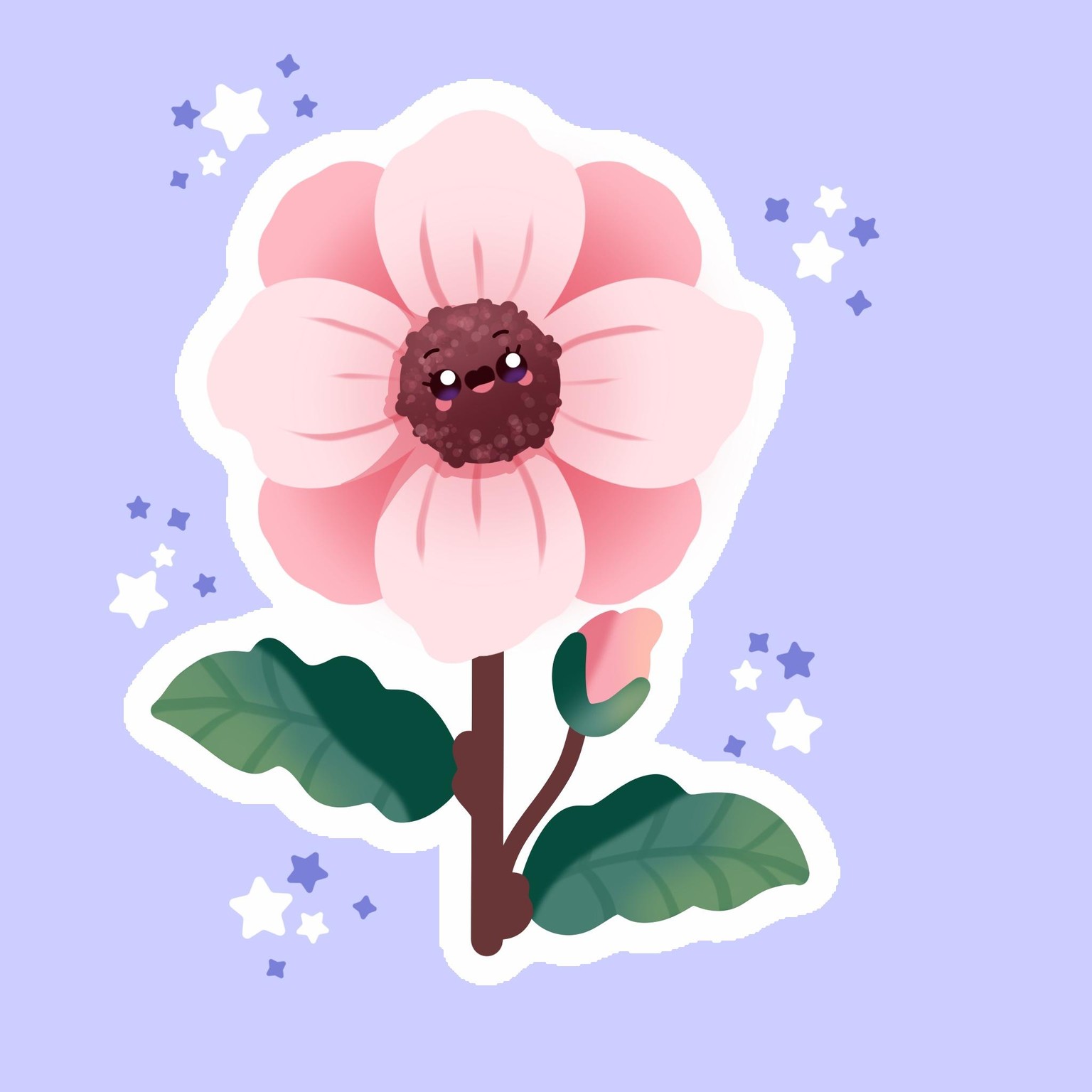 Kawaii Flower Illustrations - image 2 - student project