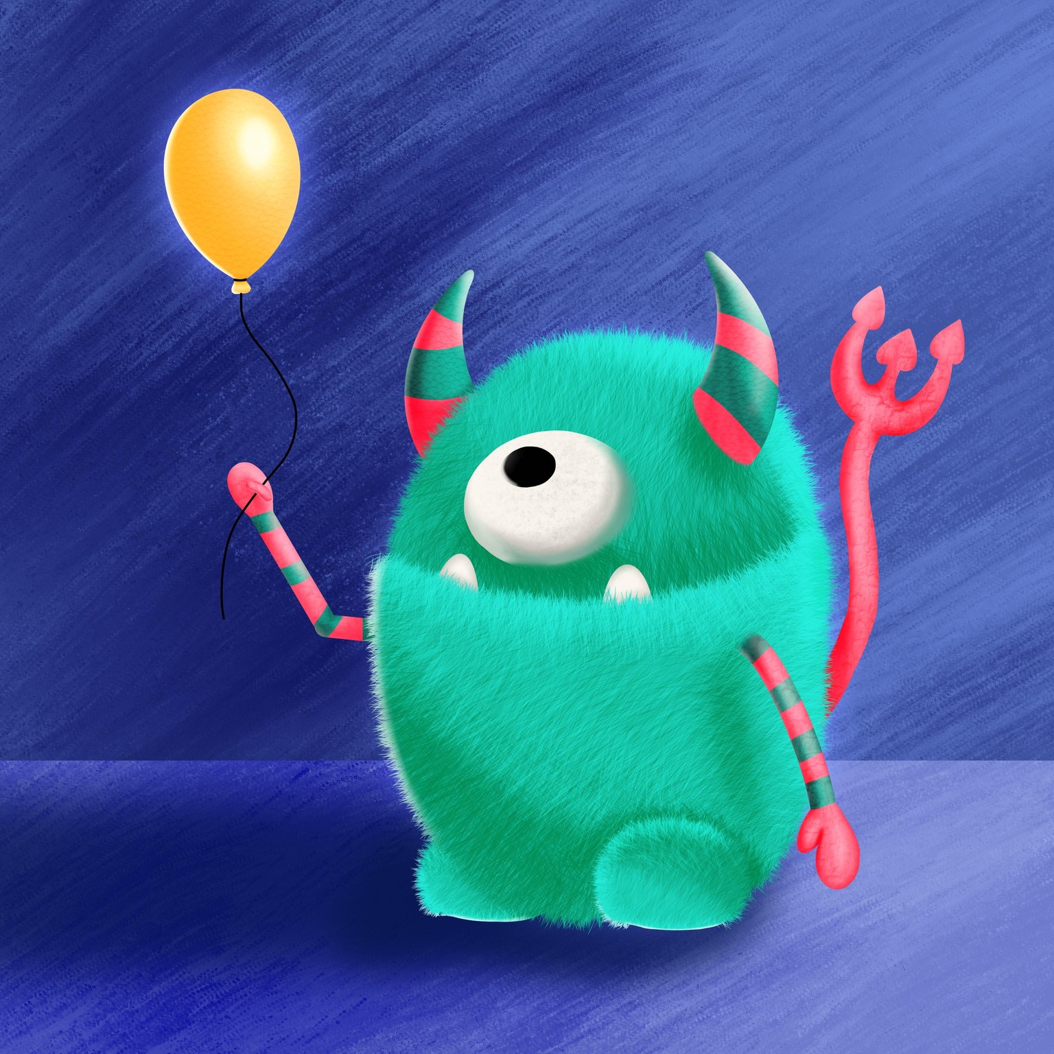 Cute Furry Monster Illustrations - image 2 - student project