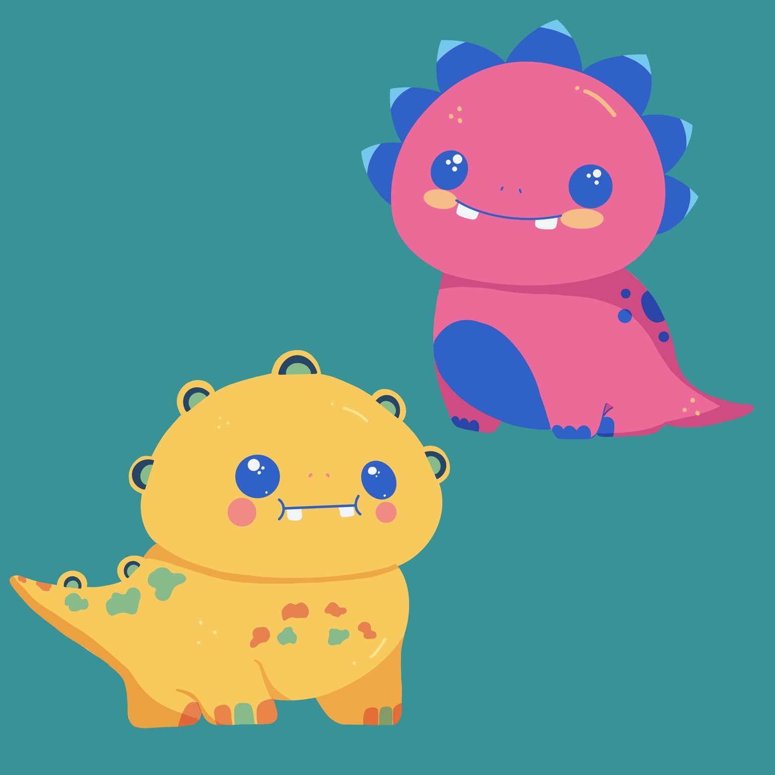 Cute Dino Illustrations - image 1 - student project