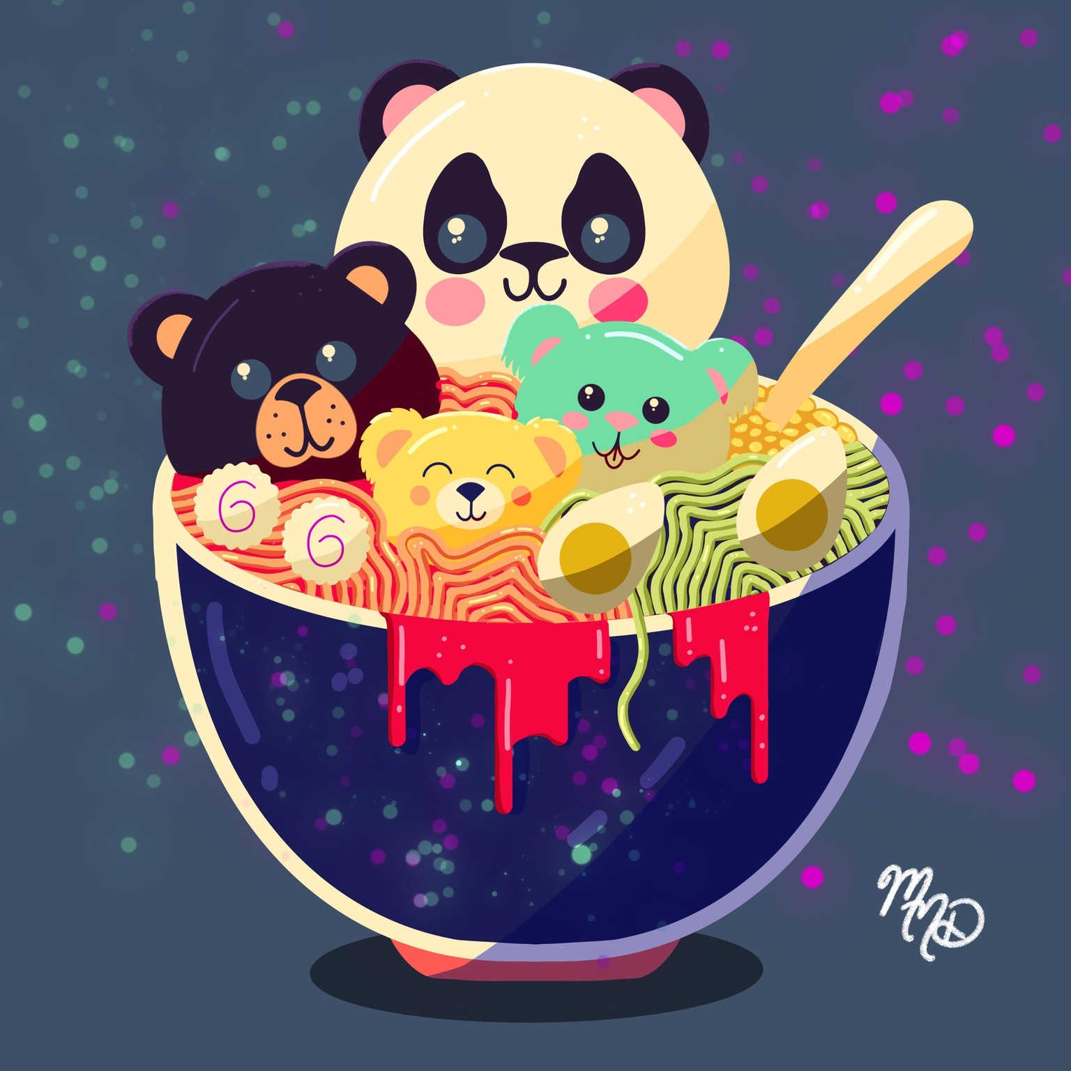 Animal Noodle Soup Illustrations - image 2 - student project