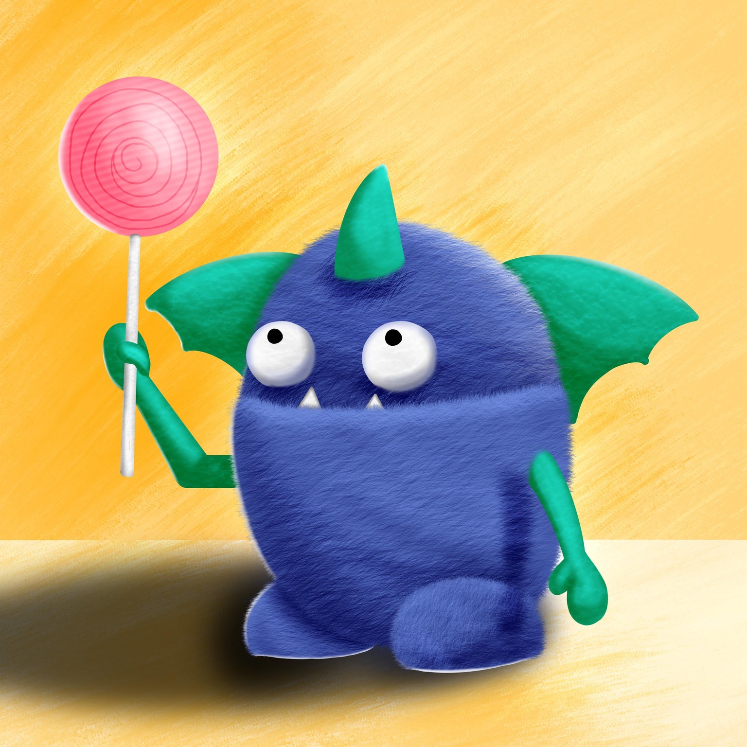 Cute Furry Monster Illustrations - image 4 - student project