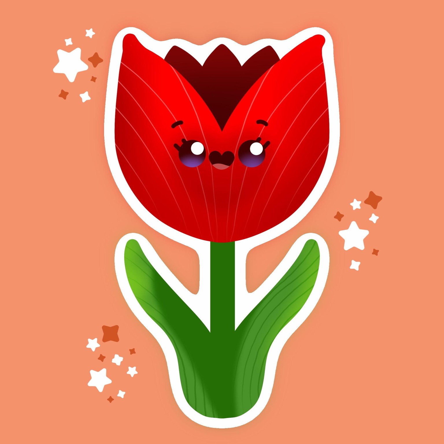 Kawaii Flower Illustrations - image 3 - student project