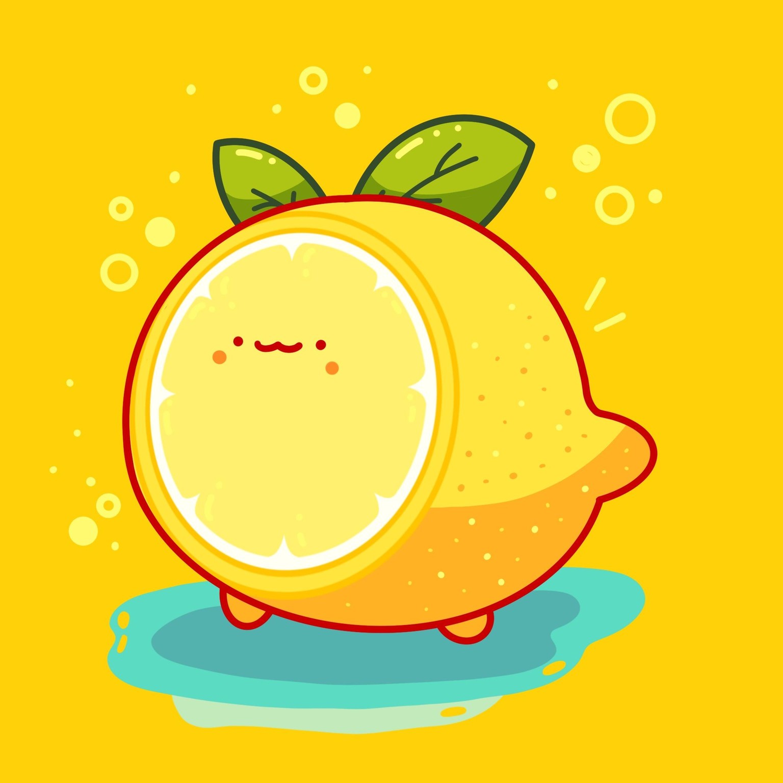 Kawaii Lemon Character Illustration - image 1 - student project