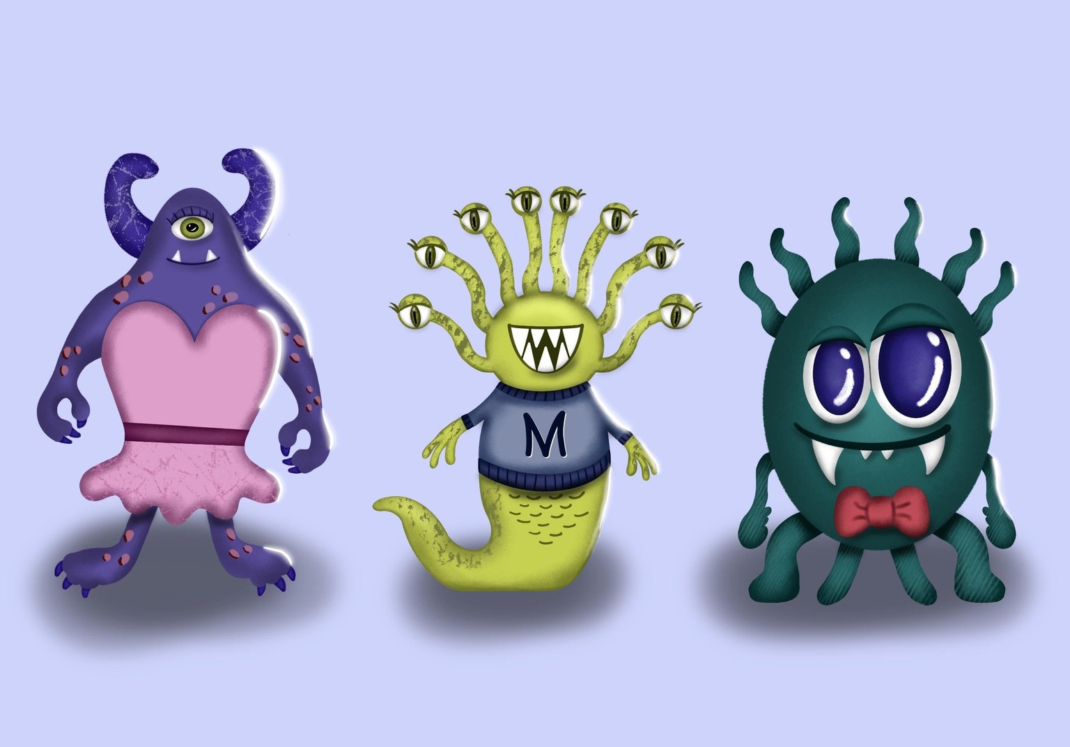 Cute Monster Illustrations - image 3 - student project