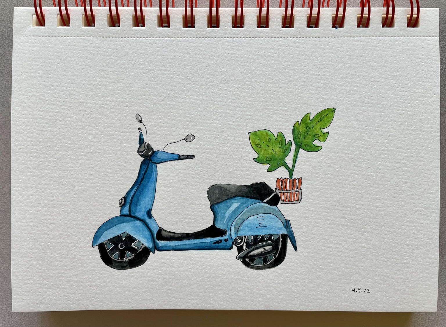 Watercolor Scooter - image 1 - student project