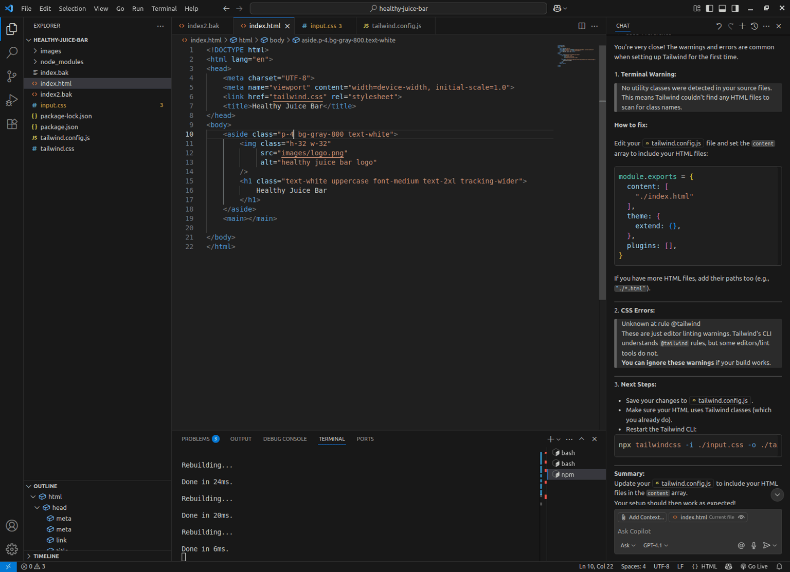 Tailwind CSS/Project 01 - image 4 - student project