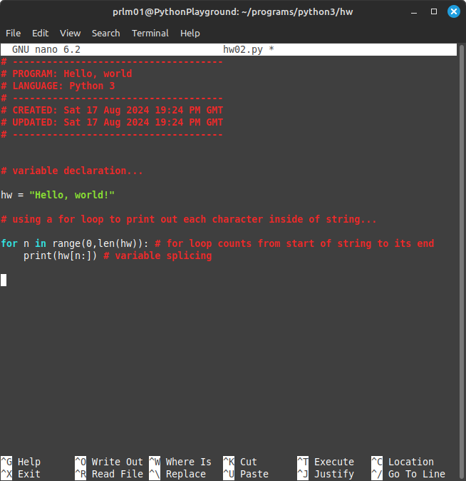 Beginners Programming: Python3 - Project 01 - image 12 - student project
