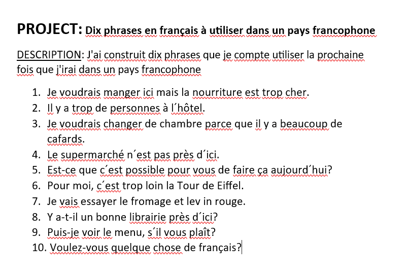 Dix phrases en français à utiliser dans un pays francophone - image 1 - student project