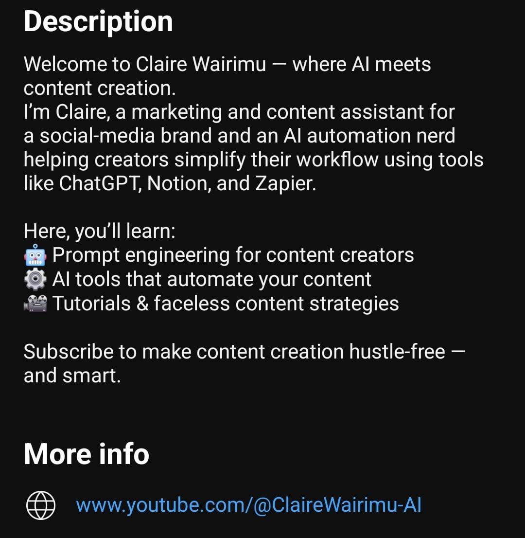 A screenshot of my YouTube channel - image 1 - student project
