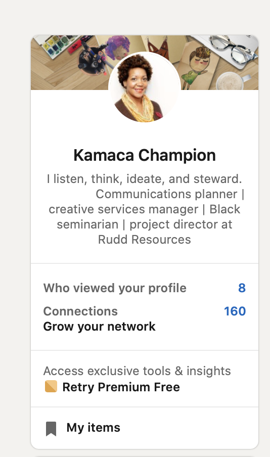 Kamaca Champion updating LinkedIn profile - image 2 - student project