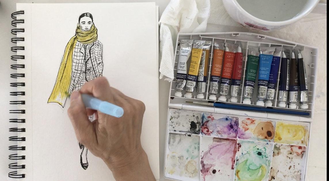 Fashion Illustration- Checked Print Suit - image 4 - student project