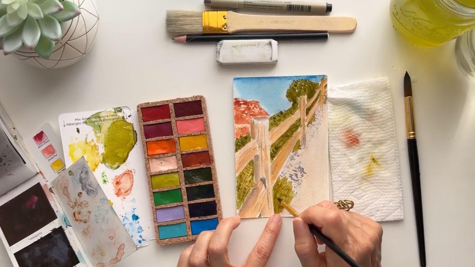 Watercolor Postcards - image 6 - student project