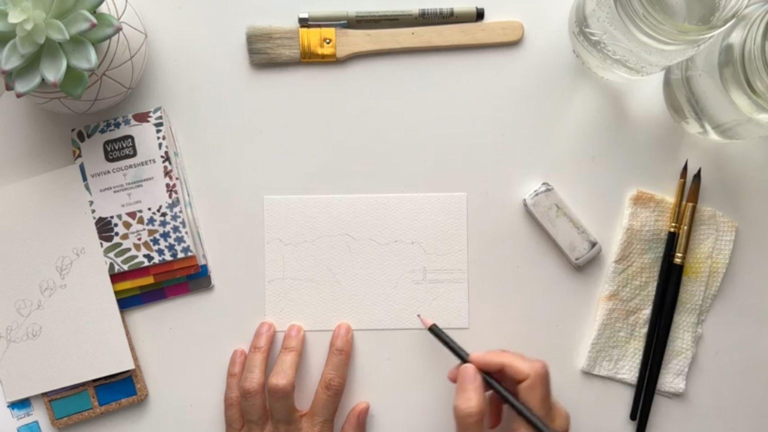 Watercolor Postcards - image 4 - student project