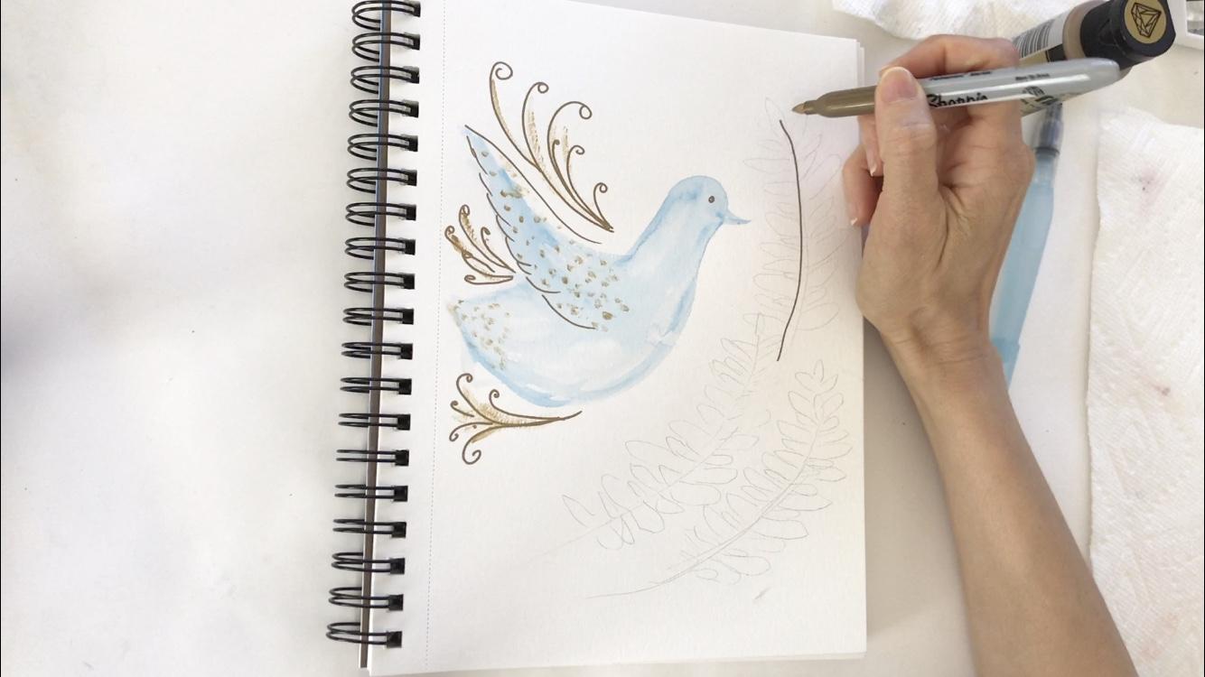 Embellished Dove - image 2 - student project