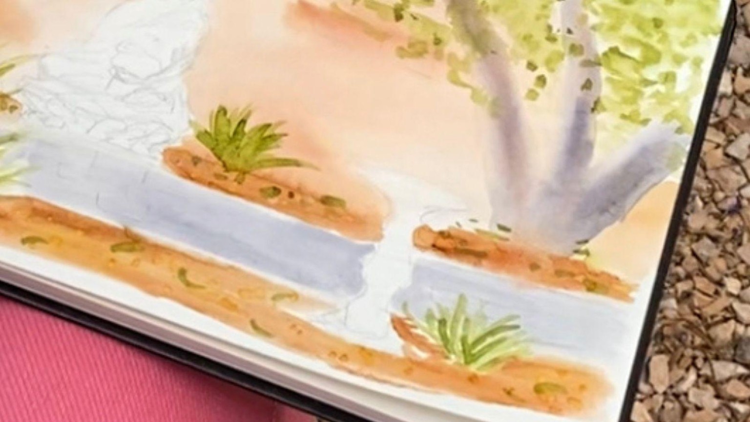 Watercolor Outdoor Scene - image 5 - student project