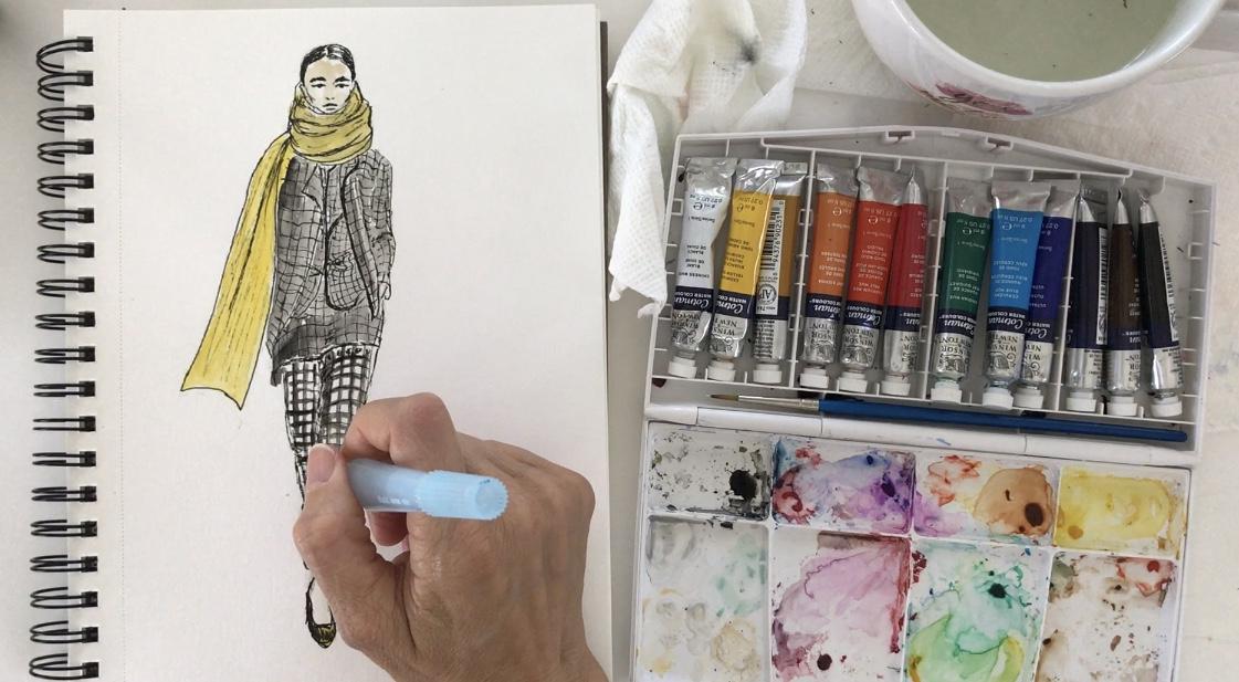 Fashion Illustration- Checked Print Suit - image 5 - student project