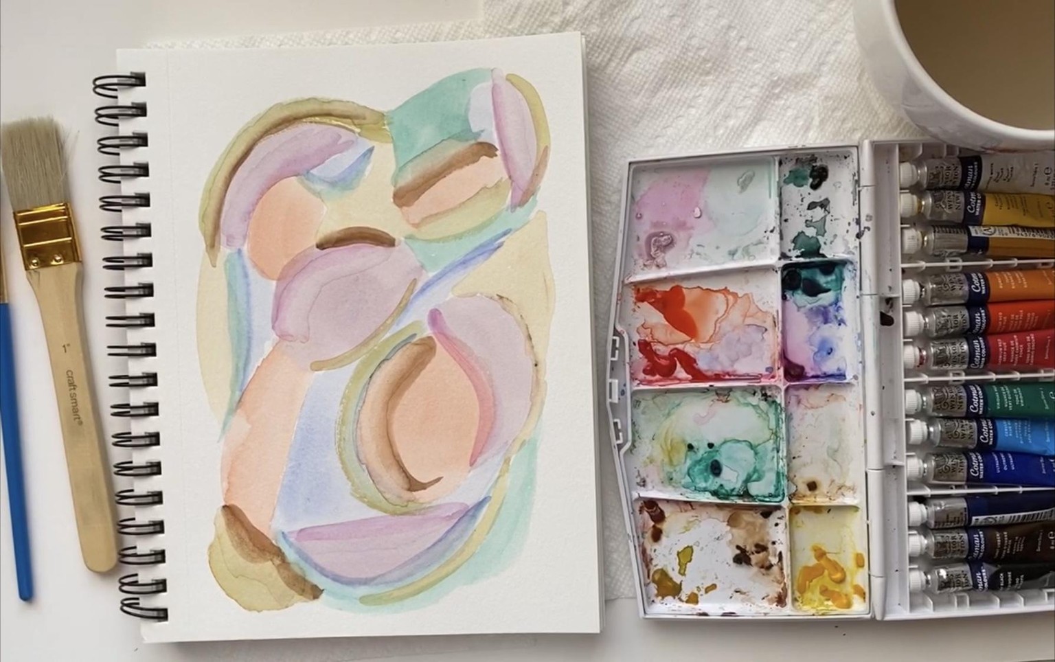 My Abstract Watercolor Marks Painting - image 2 - student project