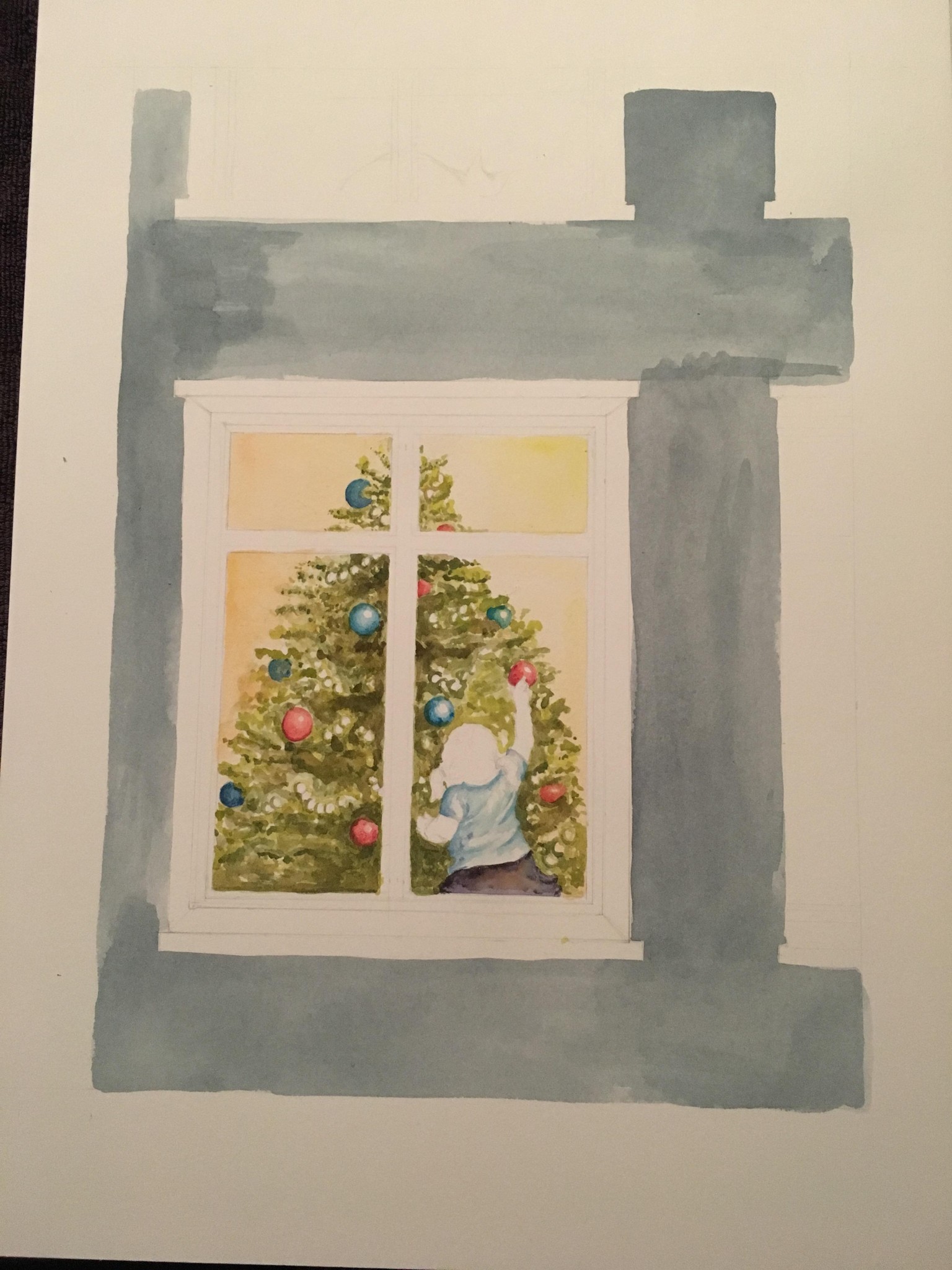 Christmas Watercolour - image 3 - student project