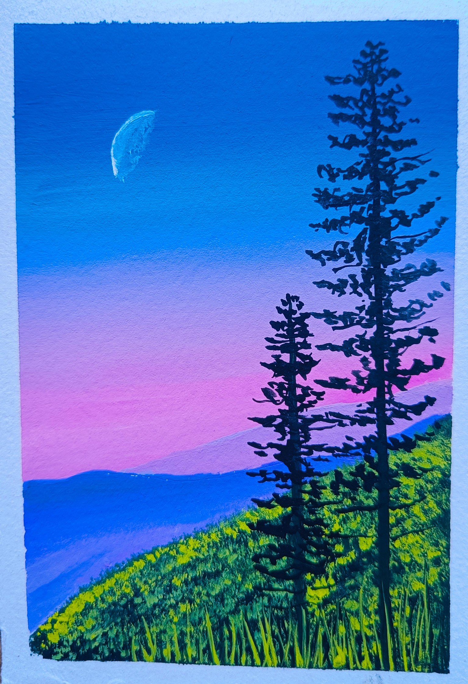 15 Days Gouache Landscape Painting - image 8 - student project