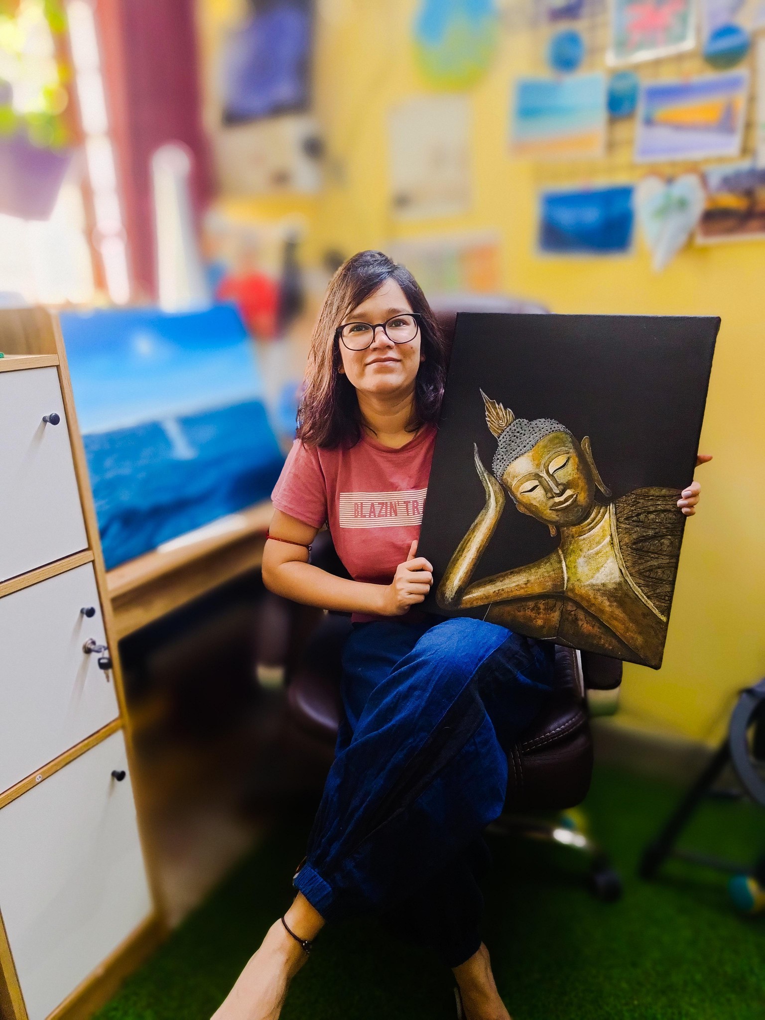 Buddha Portrait Painting - image 1 - student project