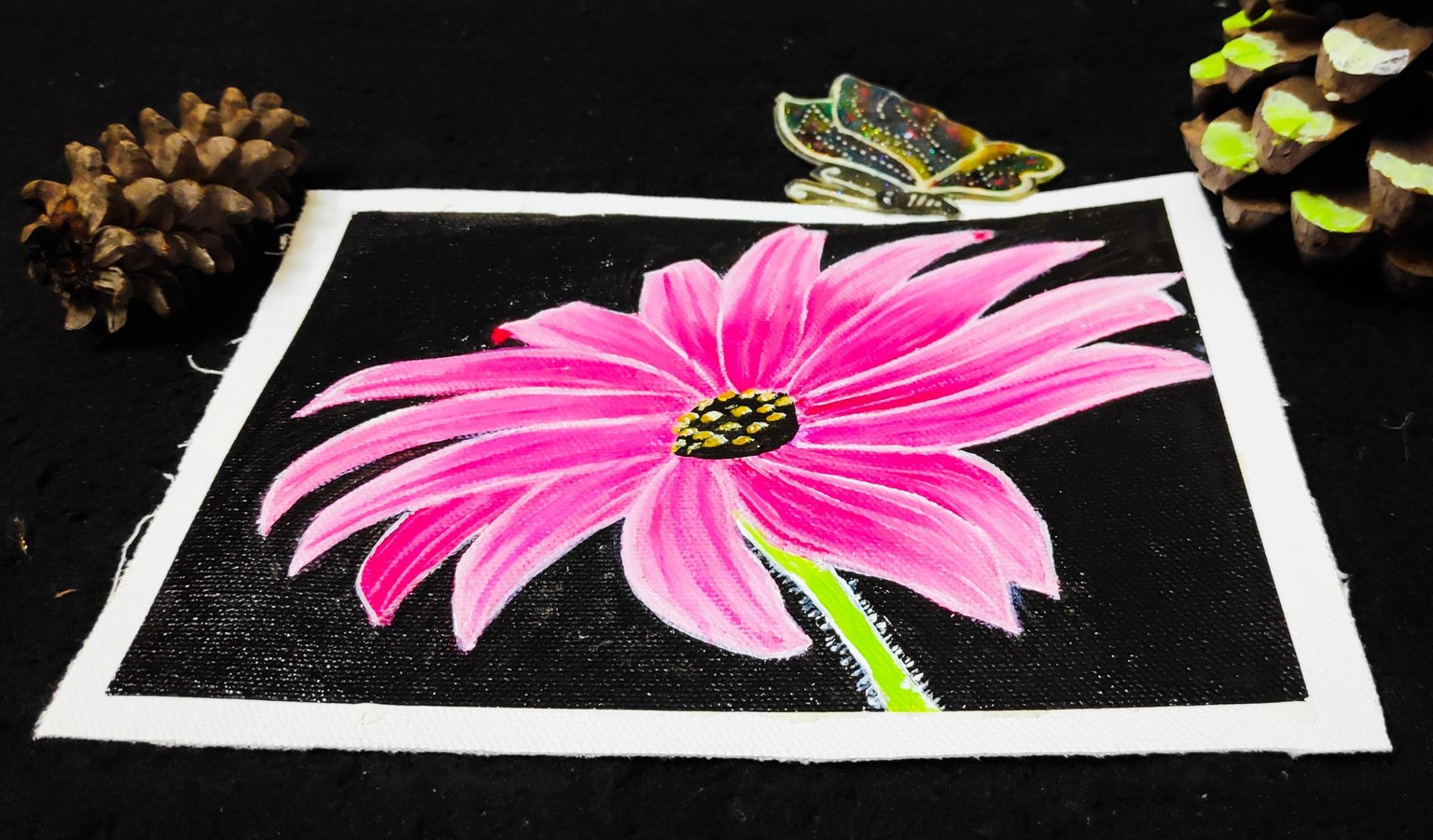 Floral Acrylic Painting - image 1 - student project