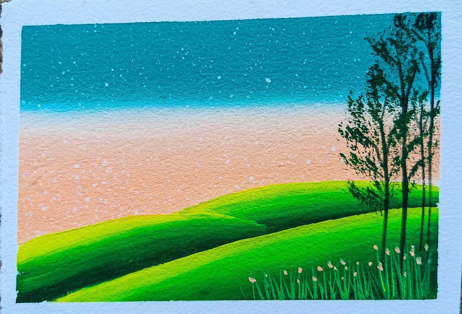 15 Days Gouache Landscape Painting - image 5 - student project