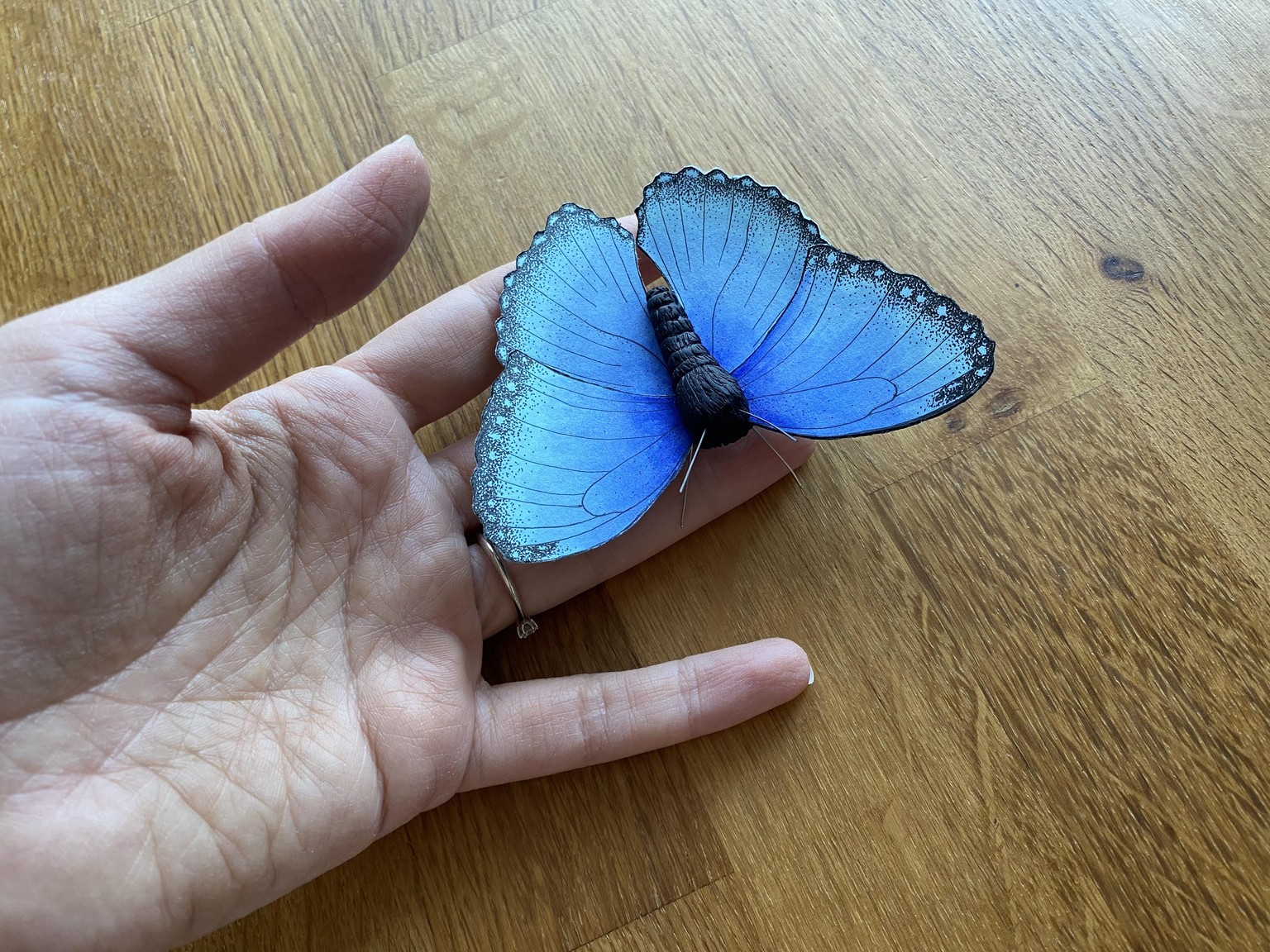 How To Make Butterflies - Mixed Media Butterfly Sculpture - Clay, Paper, Ink, Wa - image 2 - student project