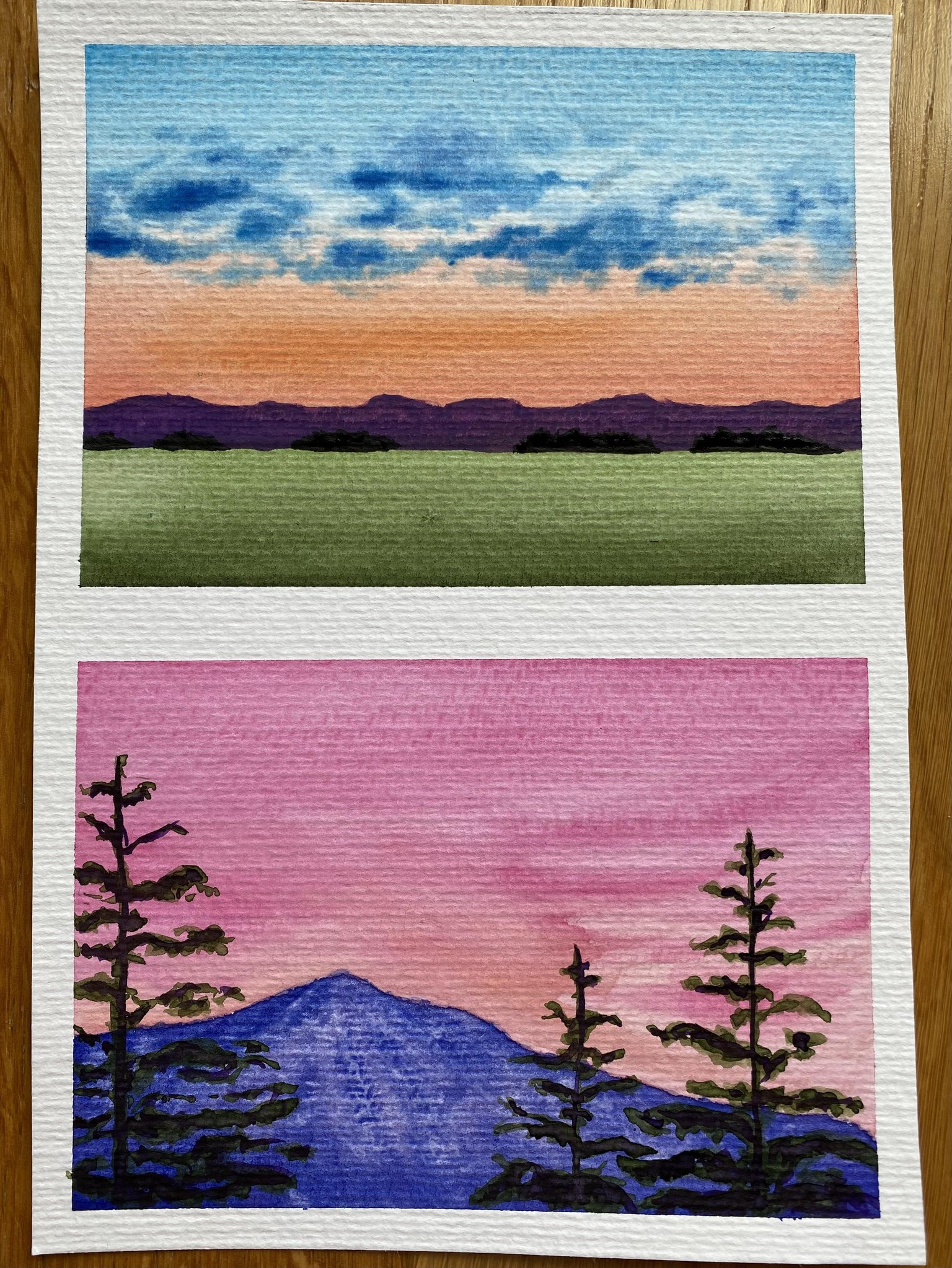 Watercolor Pastel Skies : Learn to Paint Soft and Serene Pastel Skies - image 3 - student project