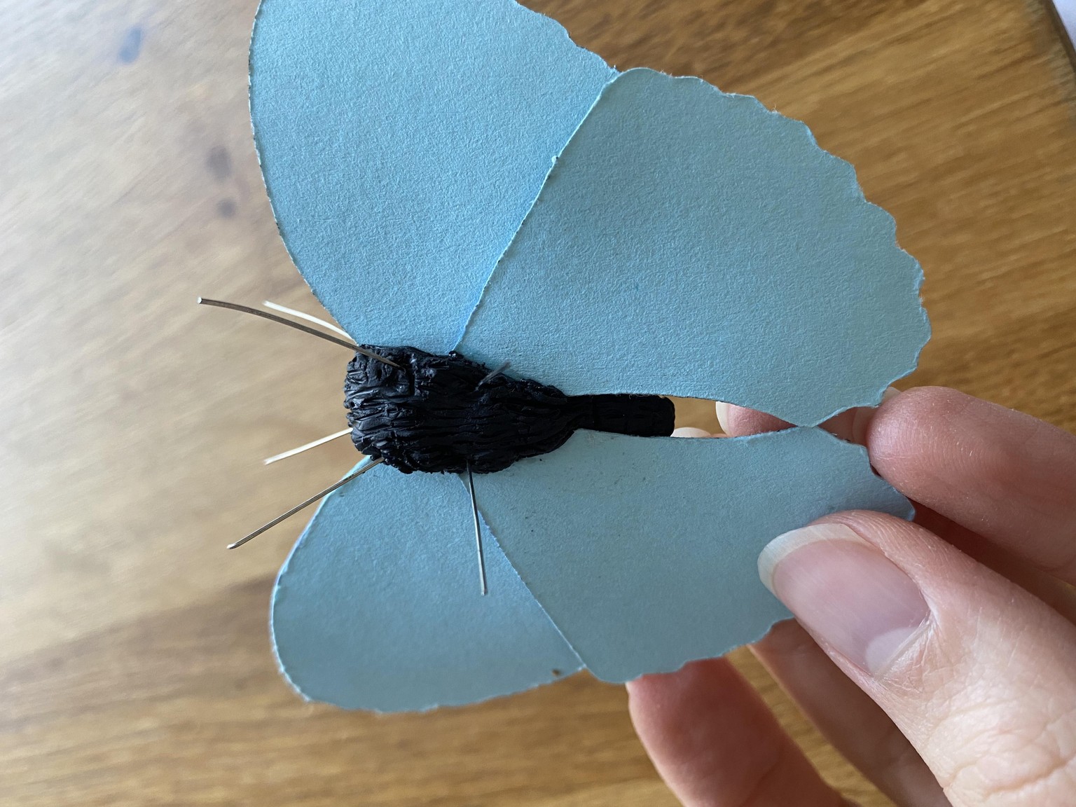 How To Make Butterflies - Mixed Media Butterfly Sculpture - Clay, Paper, Ink, Wa - image 3 - student project