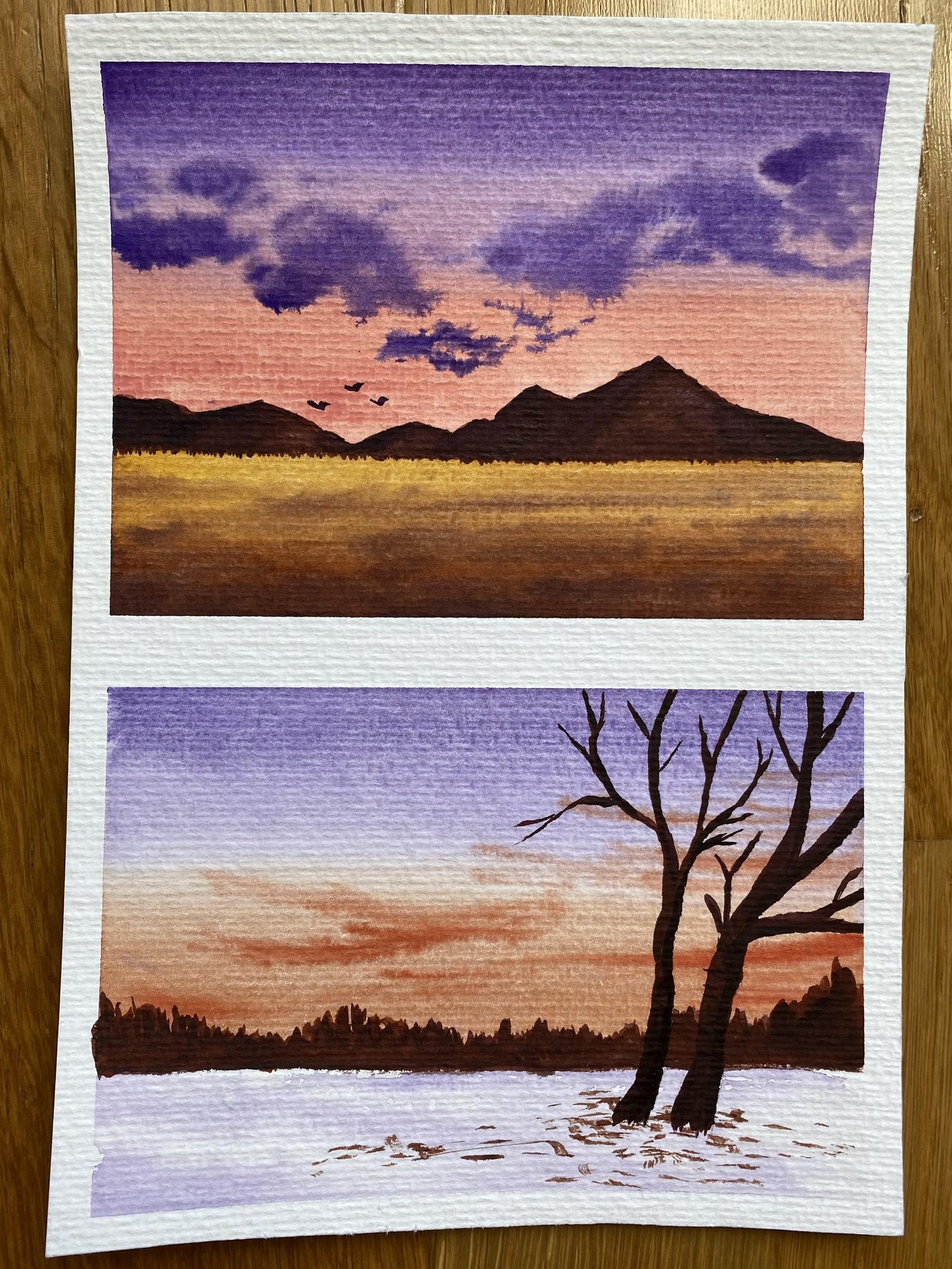 Watercolor Pastel Skies : Learn to Paint Soft and Serene Pastel Skies - image 4 - student project