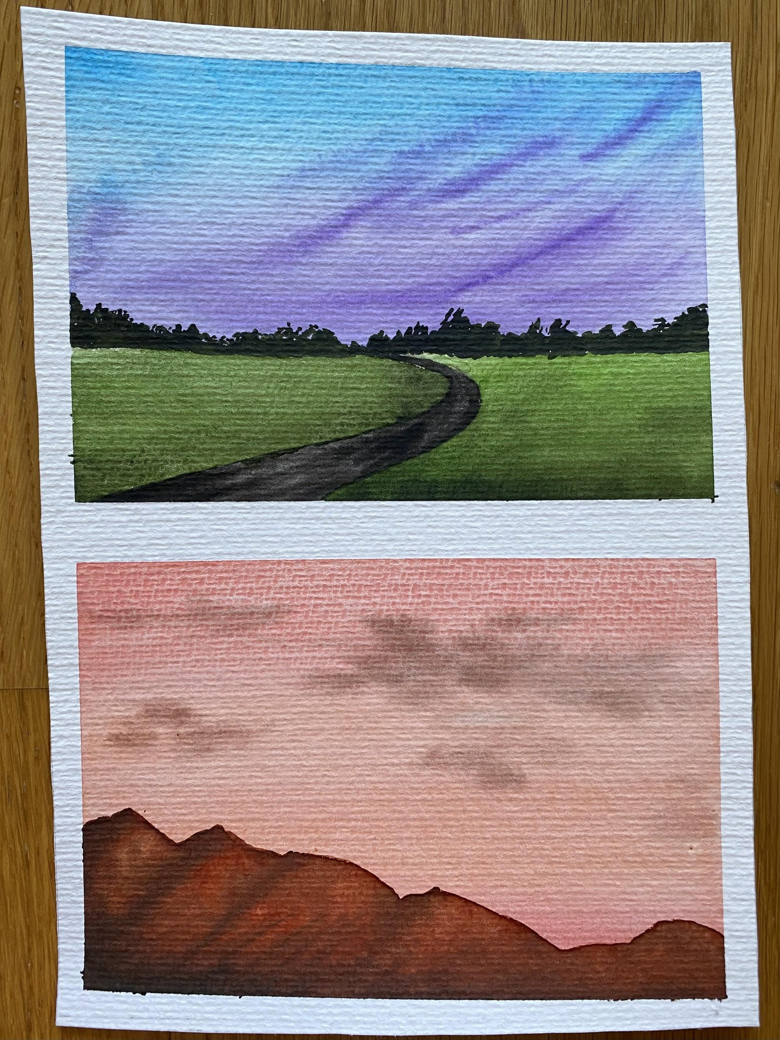 Watercolor Pastel Skies : Learn to Paint Soft and Serene Pastel Skies - image 2 - student project
