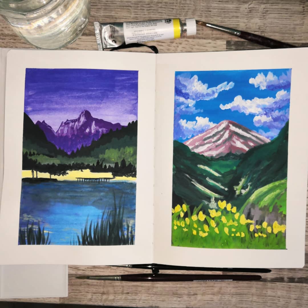 Gouache Landscape - image 1 - student project