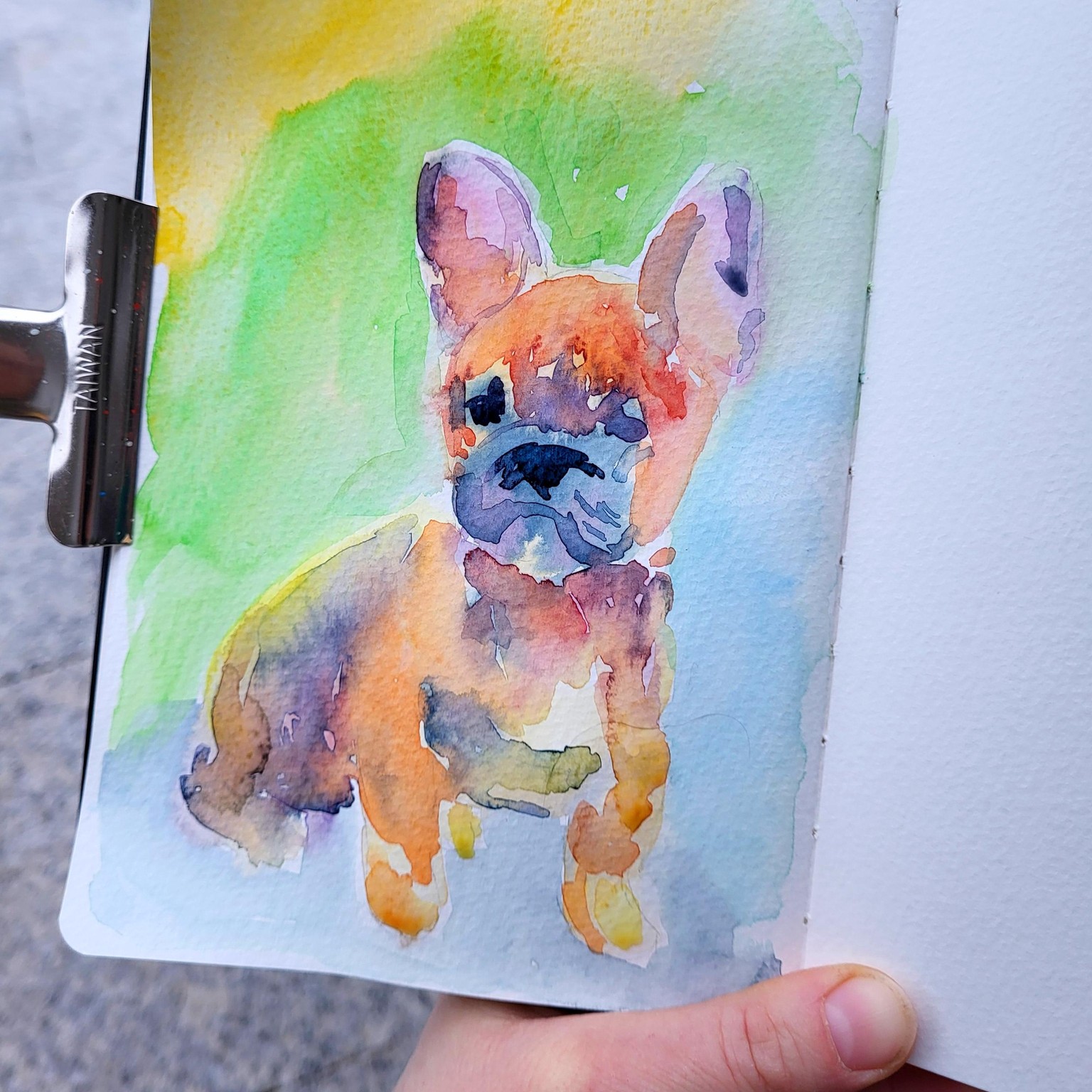 French Bulldog in fantasy colors - image 4 - student project