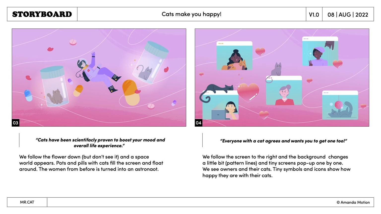 Mr. Cat - Creative Direction, Styleframes, Montage & Storyboard - image 3 - student project