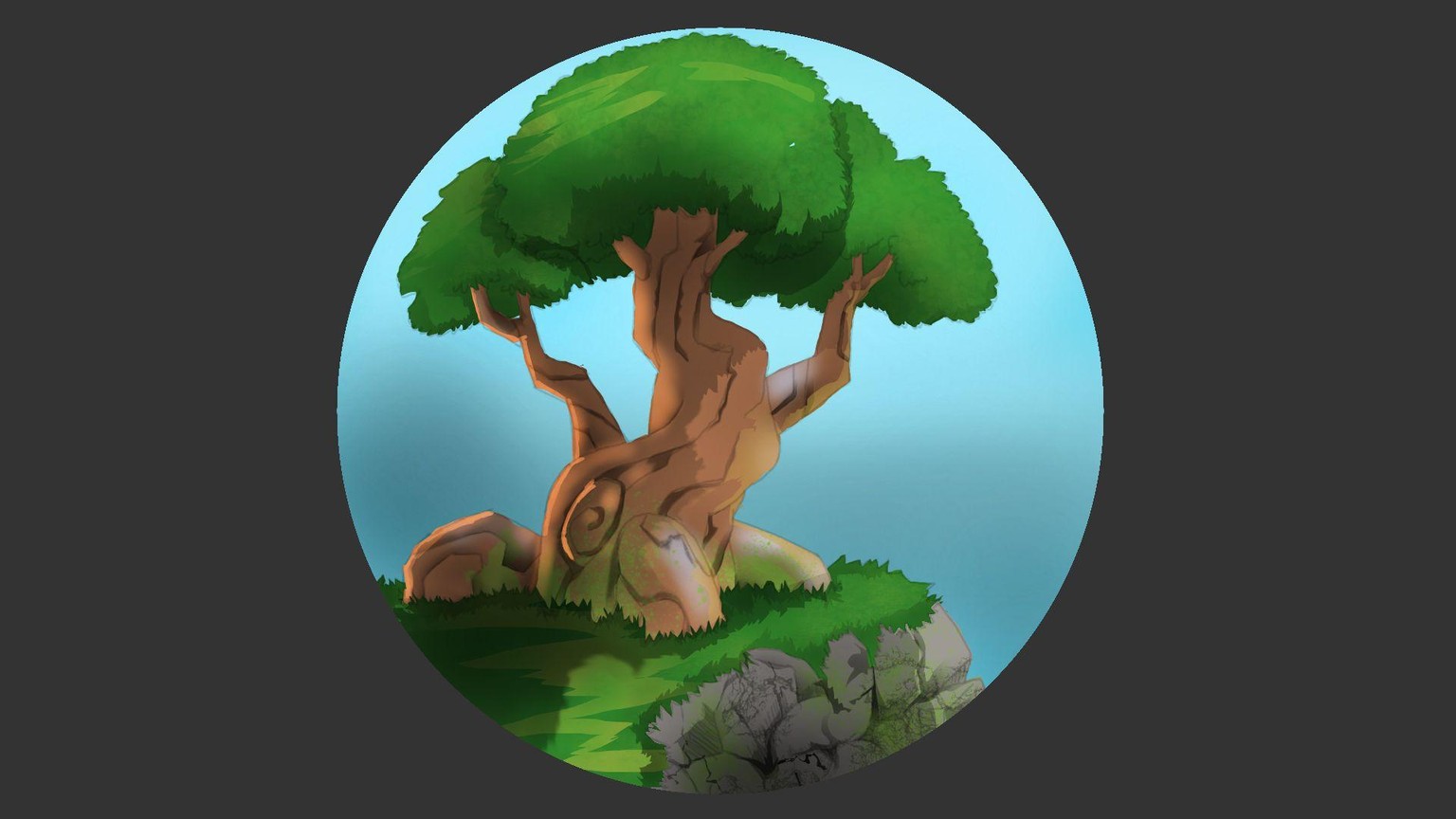 tree on a hill - image 1 - student project