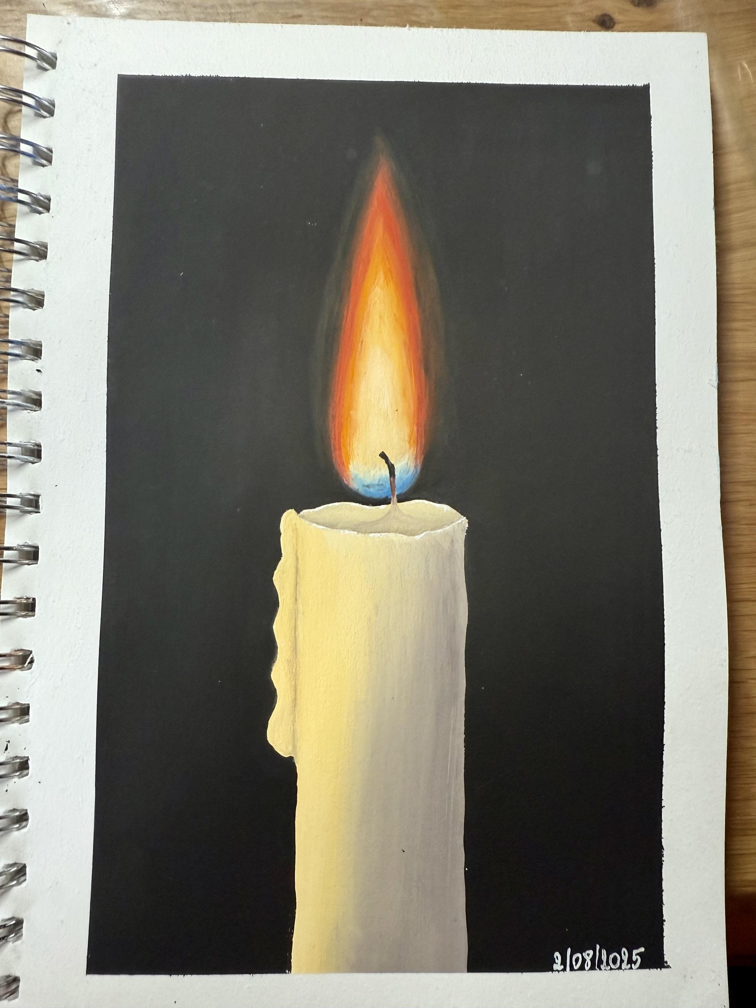Gouache candle - image 1 - student project