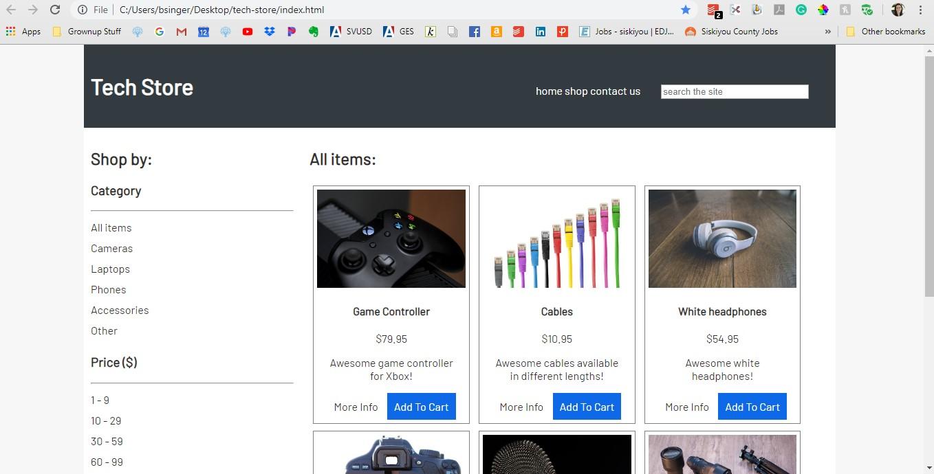 Tech Store - image 1 - student project