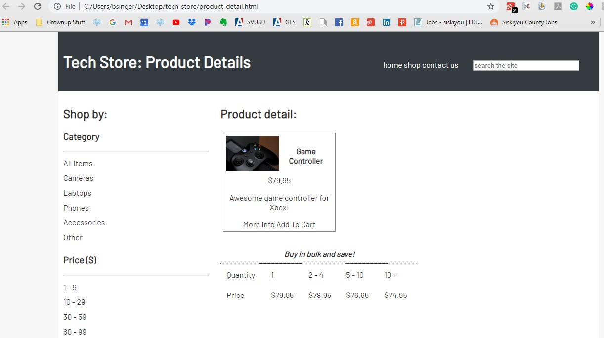 Tech Store - image 3 - student project
