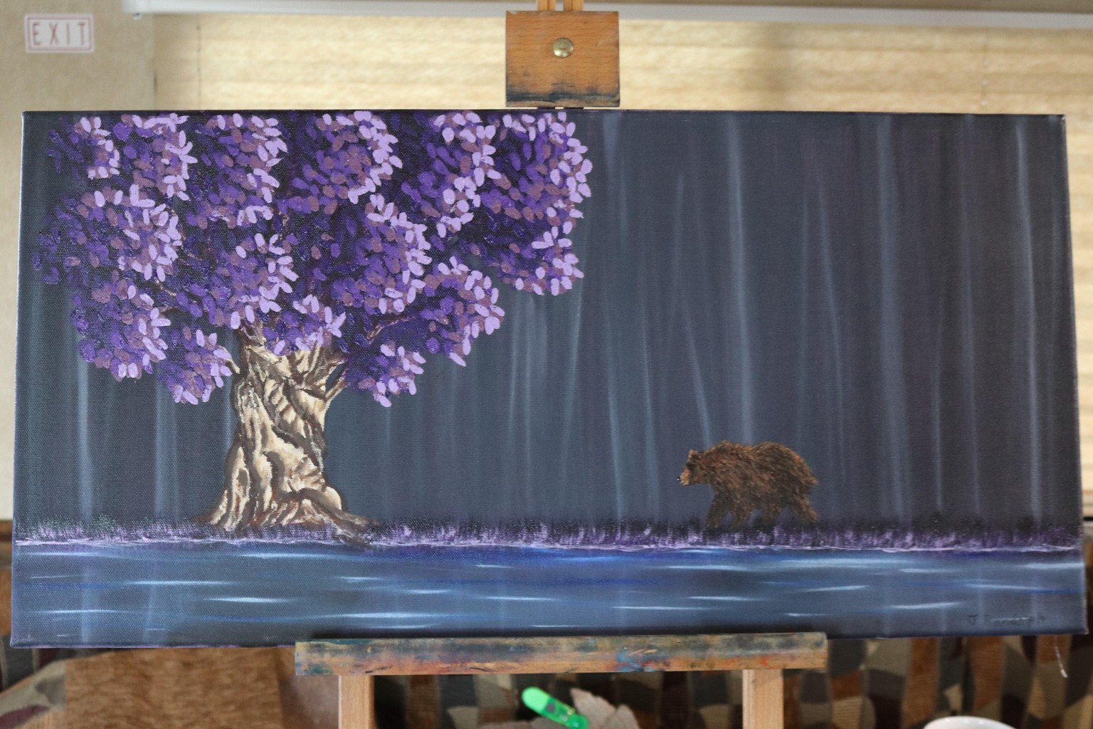 Elephant  tree oil painting + - image 1 - student project