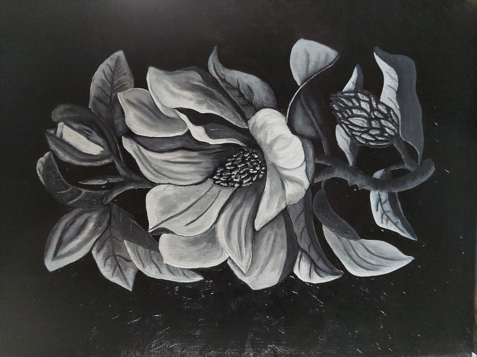 Black and white flower - image 2 - student project