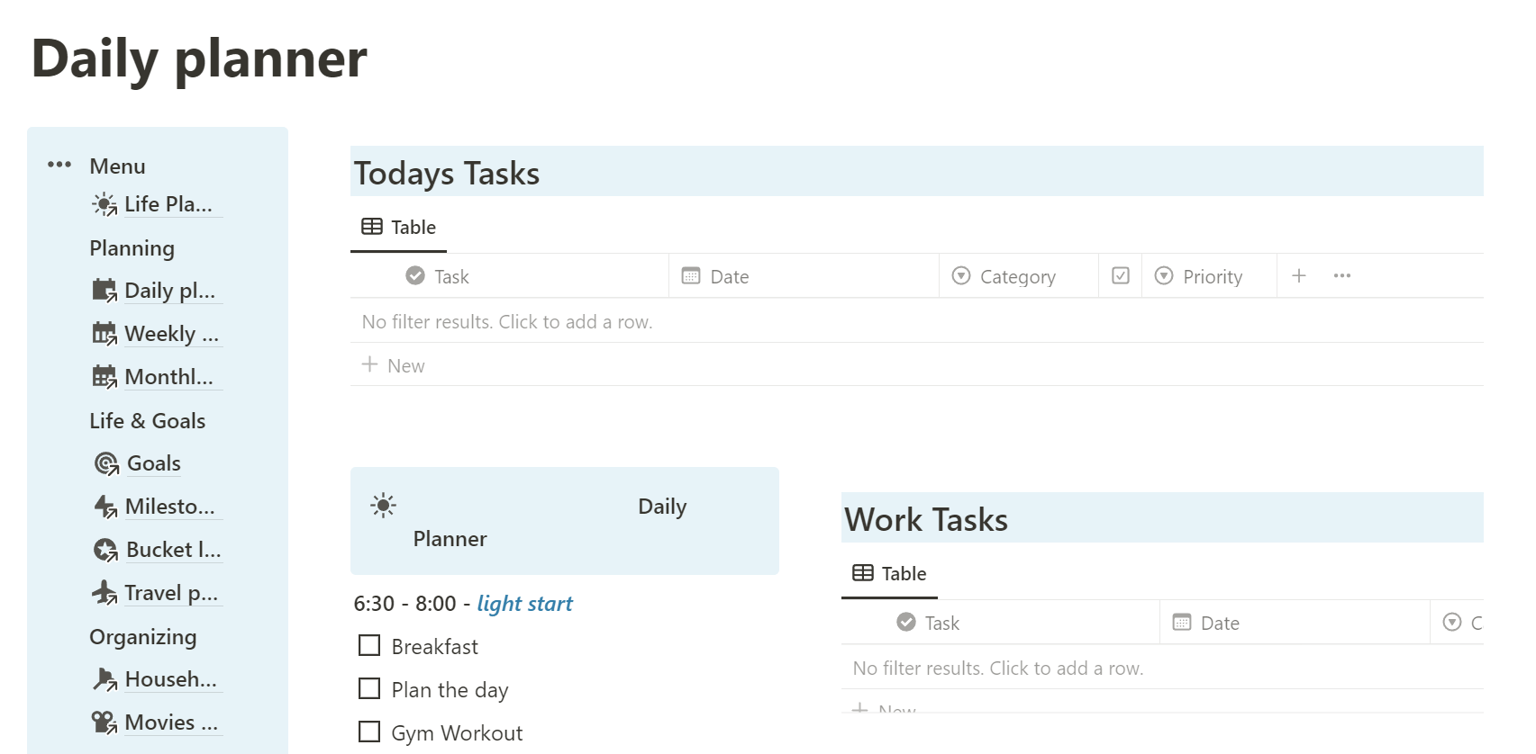 Daily Schedule - image 1 - student project