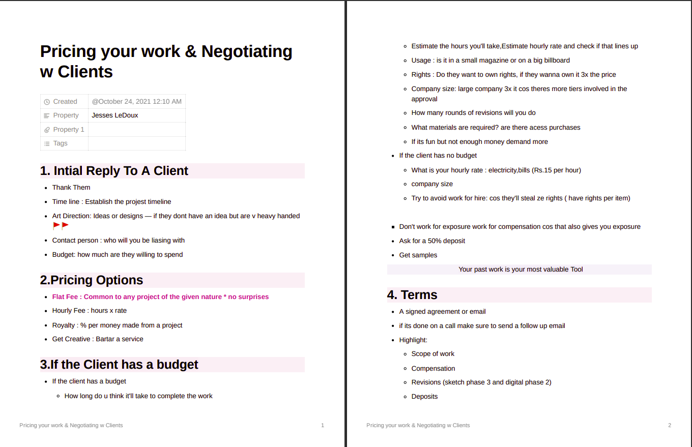 Lesson Notes - image 1 - student project