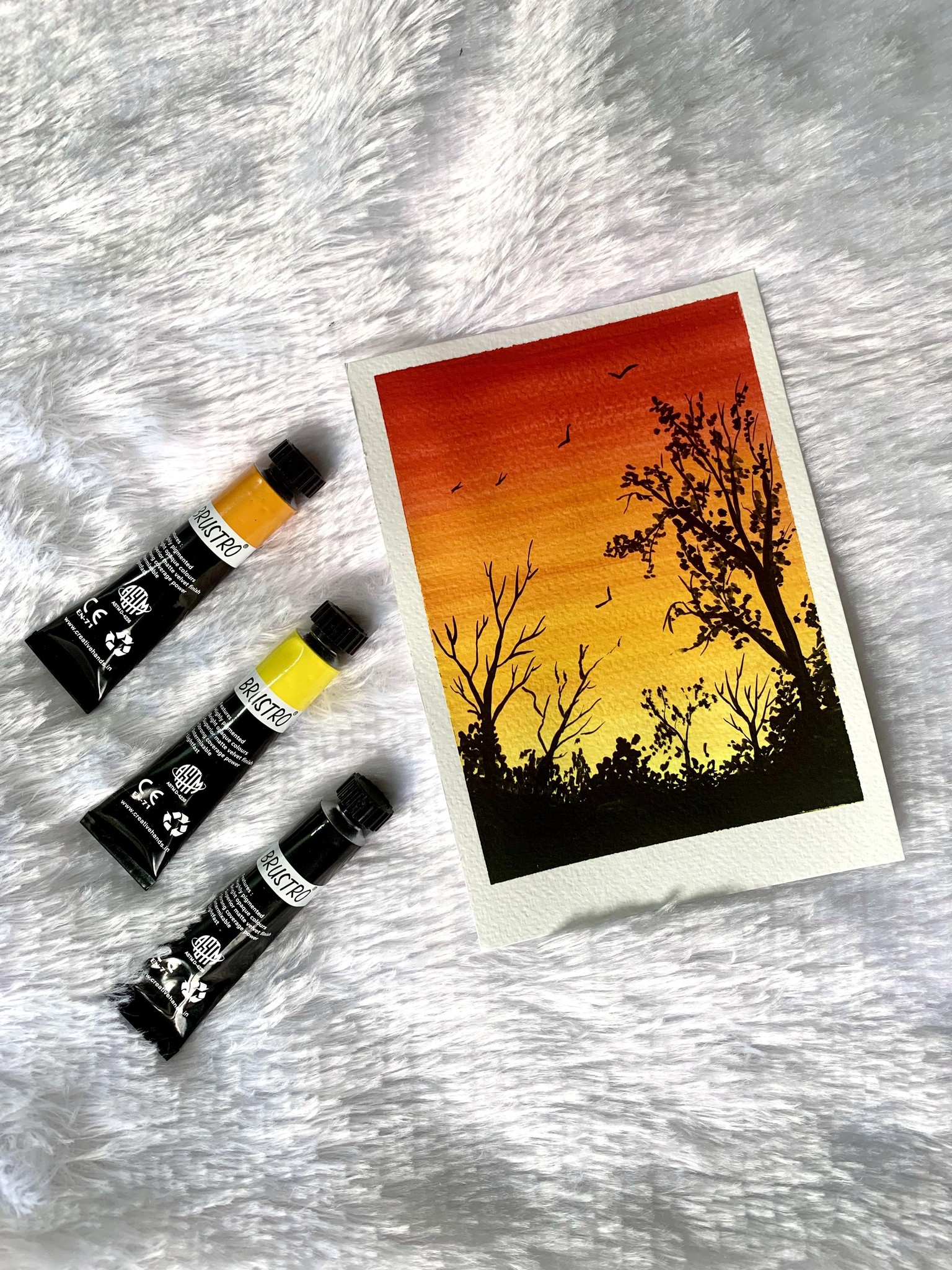 Gouache landscape - image 1 - student project
