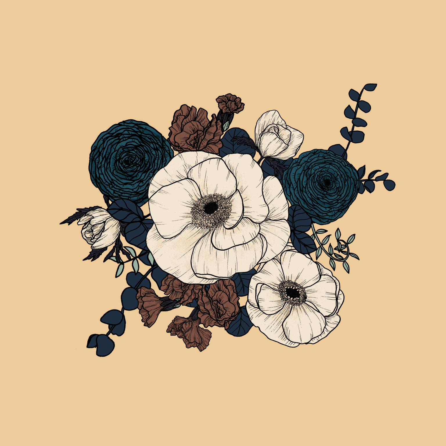 Anemone Bouquet in Photoshop - image 5 - student project