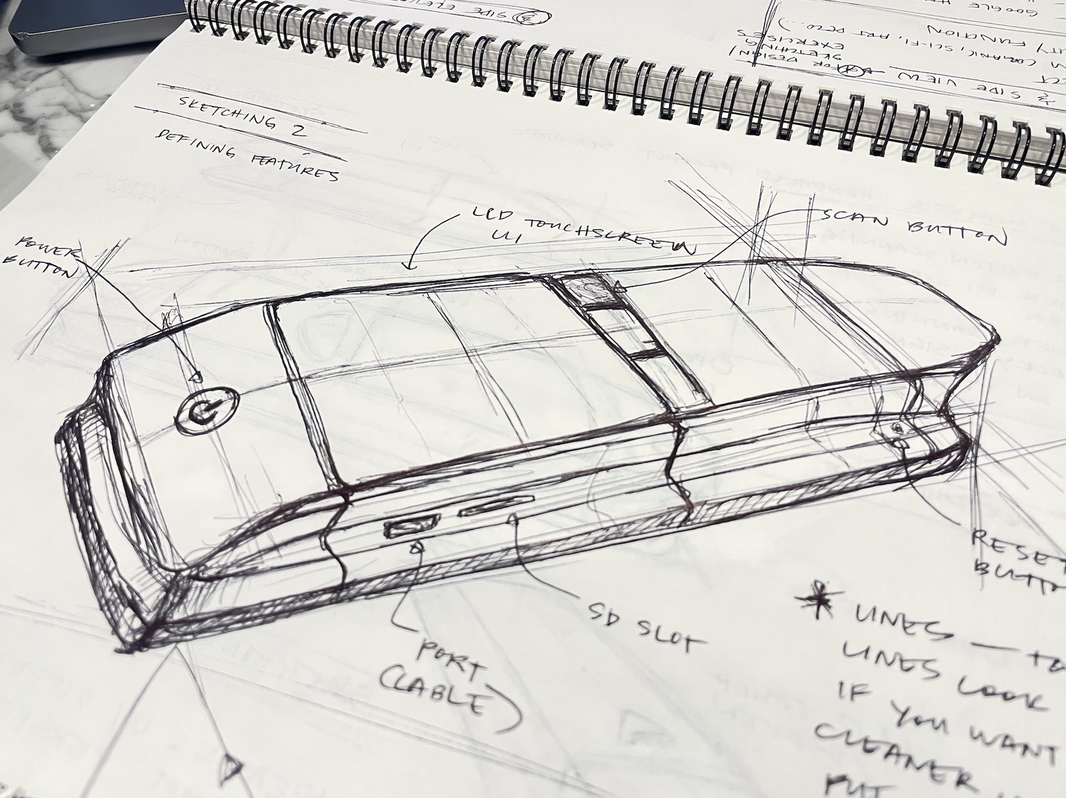 Handheld Product Scanner Ideation Sketch - image 4 - student project