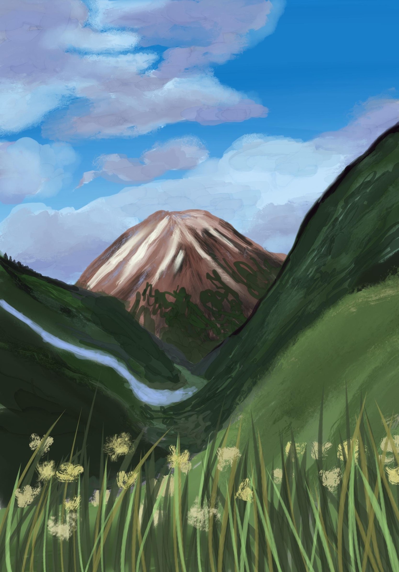 Landscape in Gouache - image 1 - student project