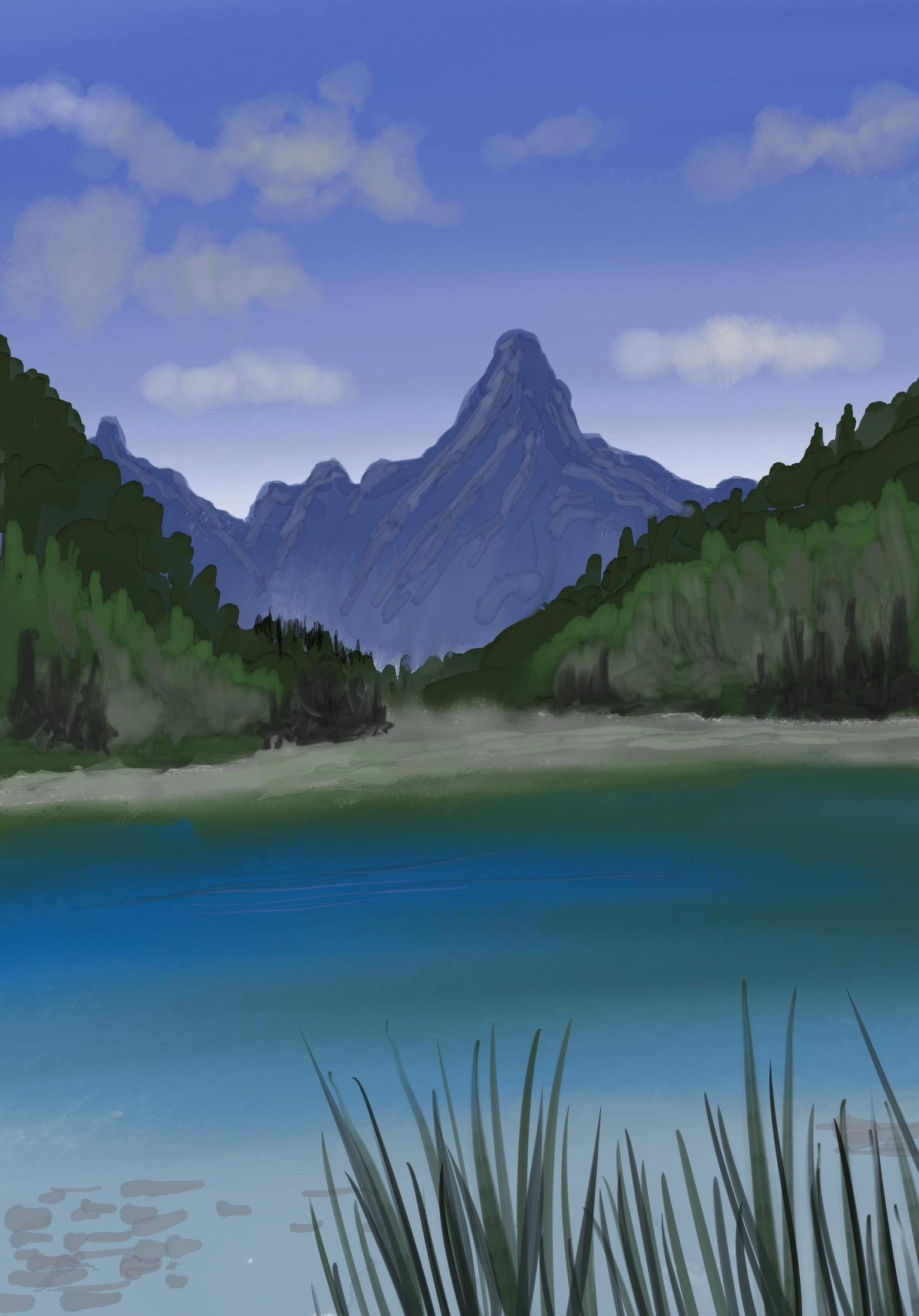 Landscape in Gouache - image 2 - student project