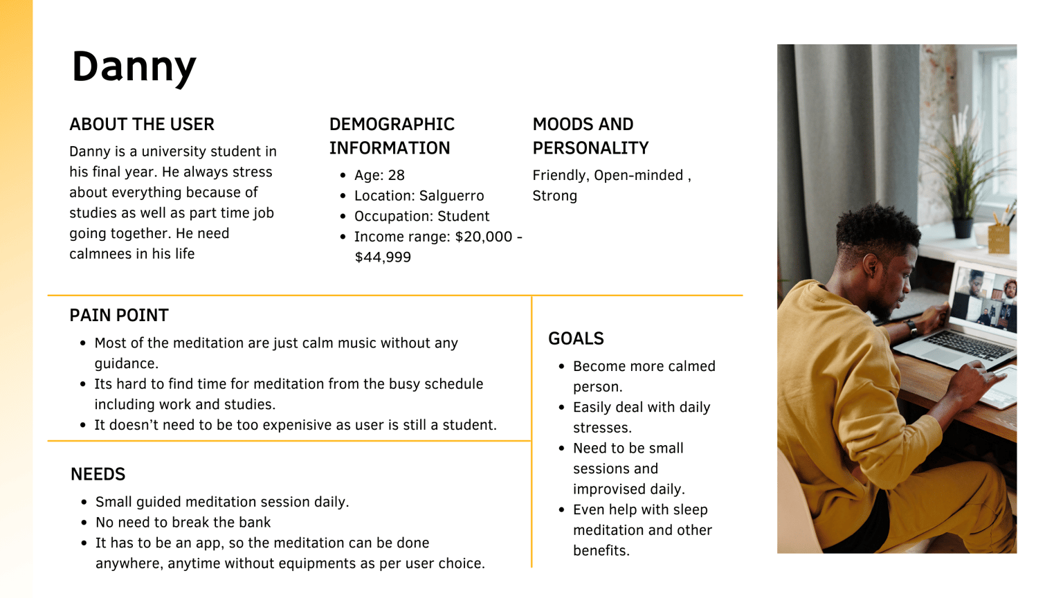 User Persona for Headspace - image 4 - student project