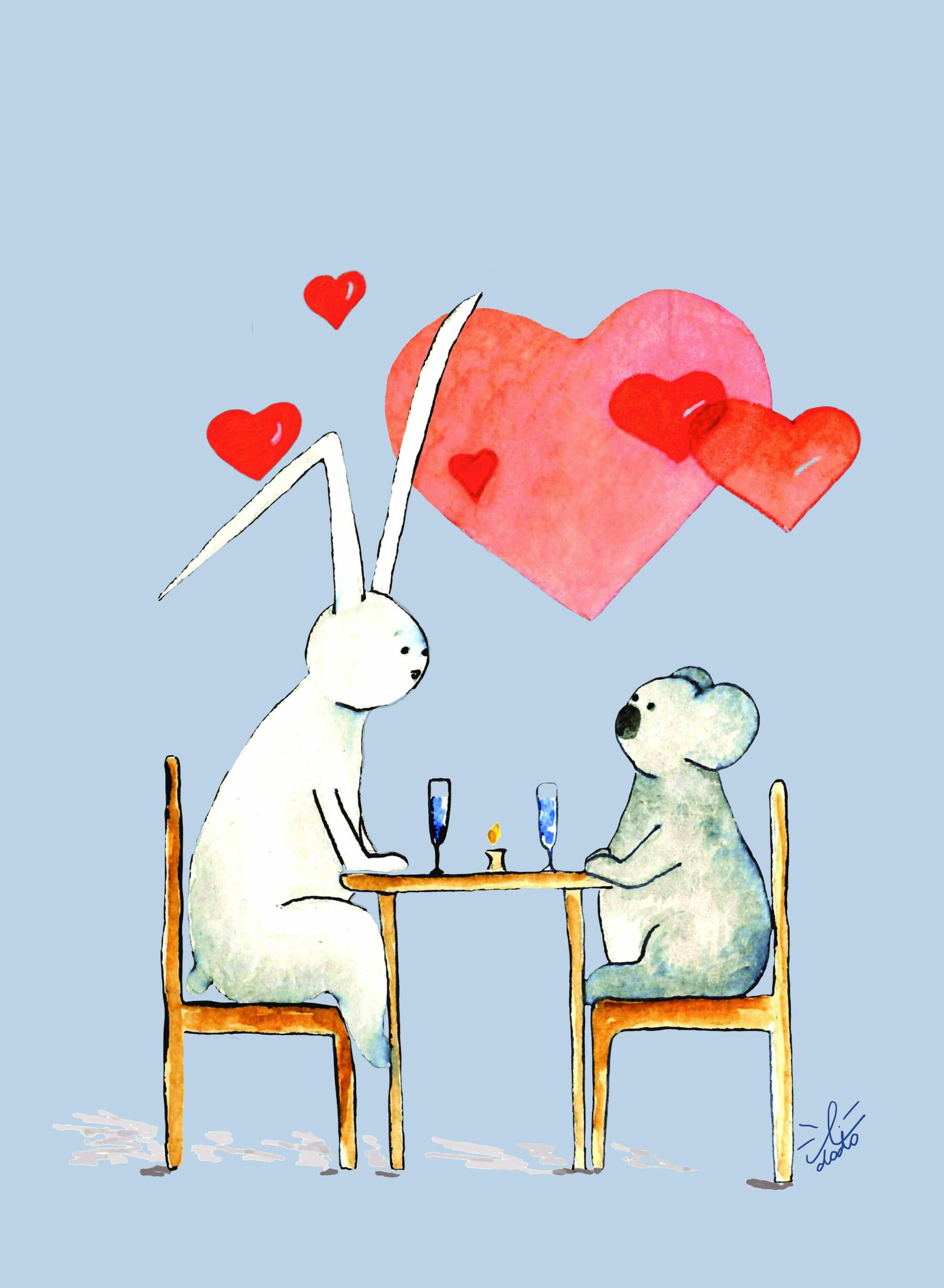 Greeting card (St Valentin) - image 1 - student project